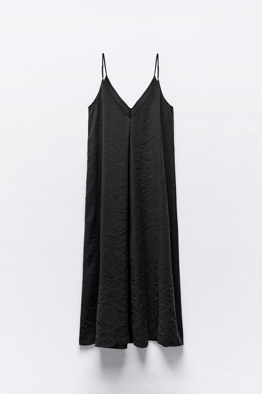 Robe fluide a volume - Vert foncé