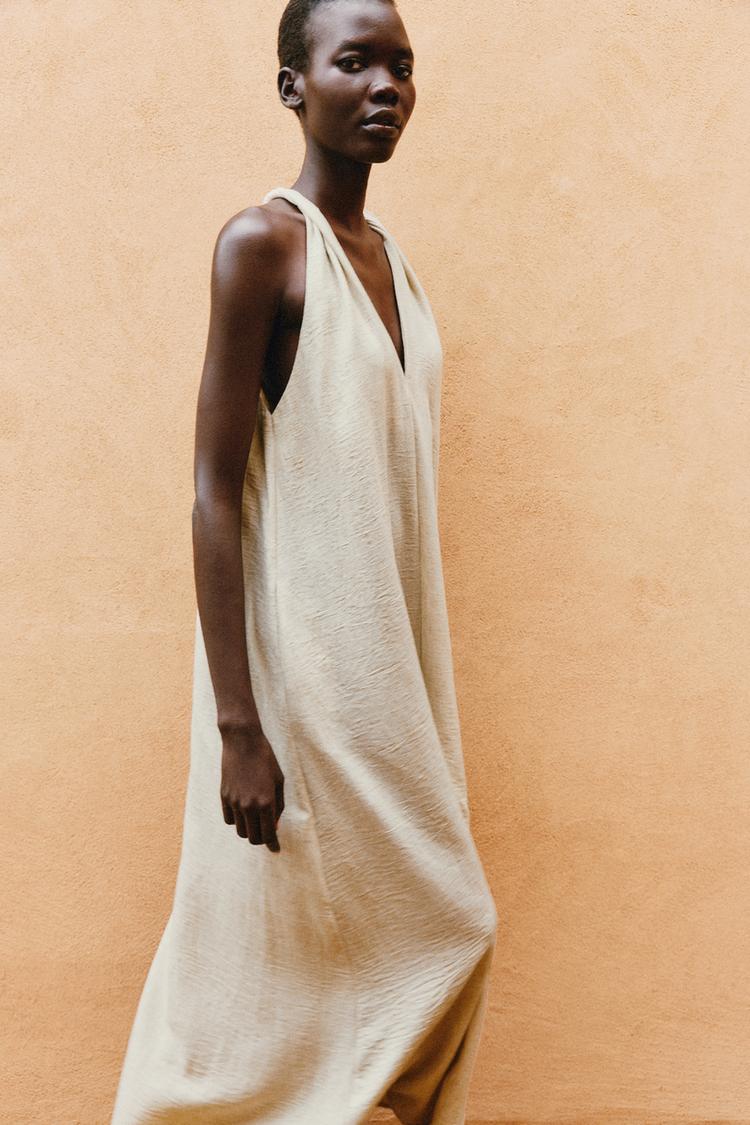 ROBE MI-LONGUE RUSTIQUE ET AMPLE