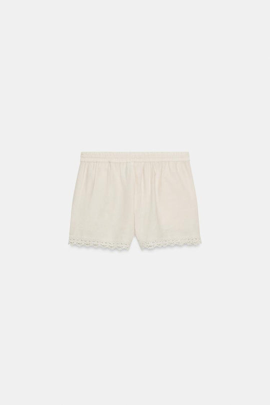 SHORT BRODÉ AVEC LIN ZW COLLECTION
