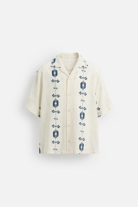 CHEMISE JACQUARD CONTRASTE