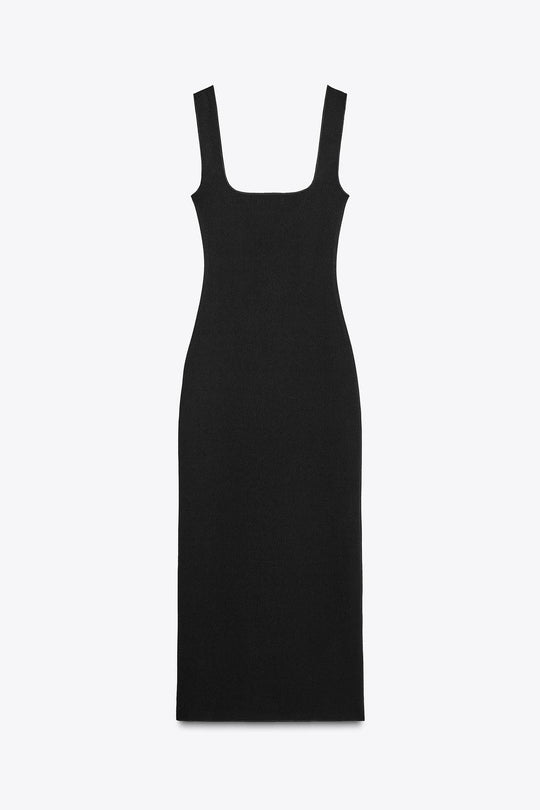 ROBE DECOLLETÉ CARRÉ STRETCH
