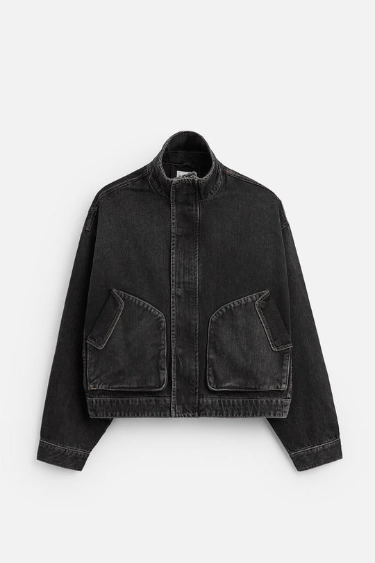 Veste en jean coupe carrée