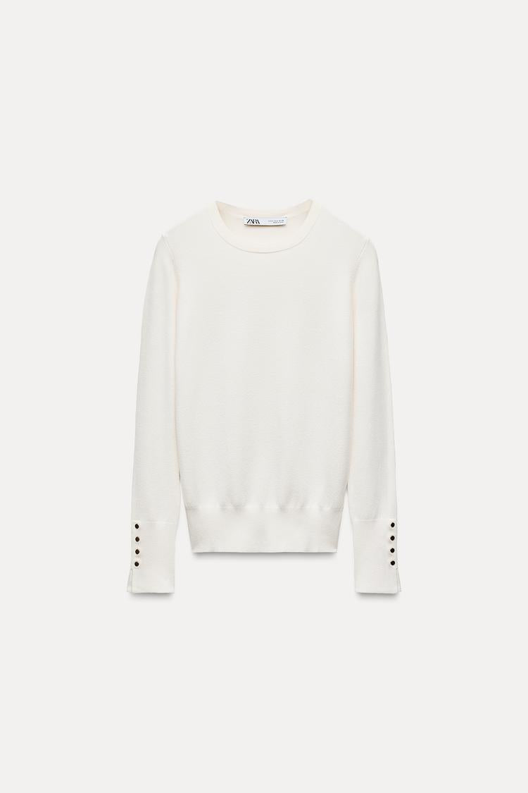 Pull basique en maille unie - Rose