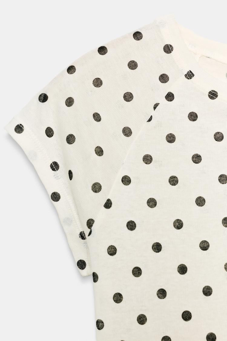 T-SHIRT SUPIMA MANCHES COURTES À POIS