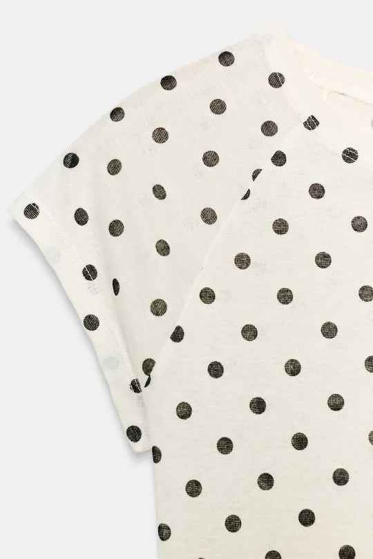 T-SHIRT SUPIMA MANCHES COURTES À POIS