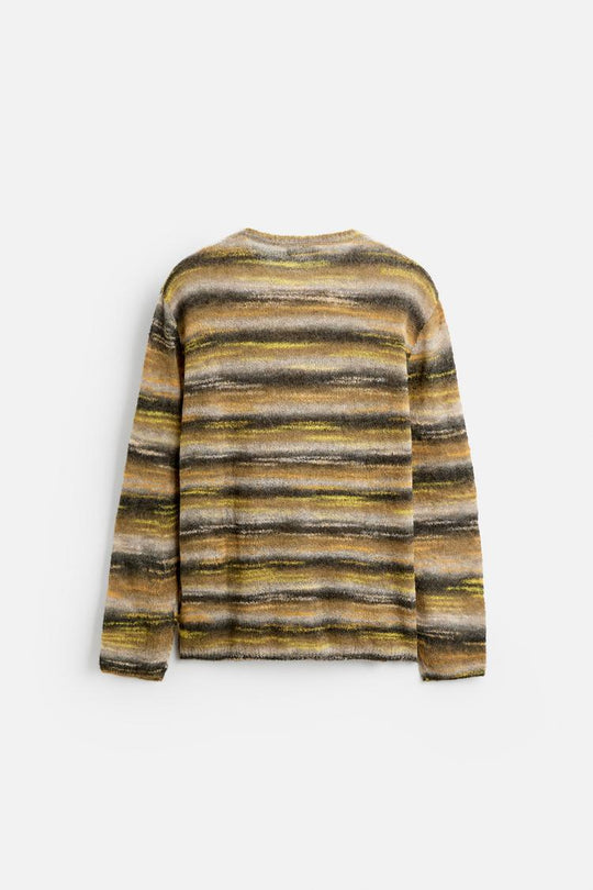 Pull à rayures irrégulières