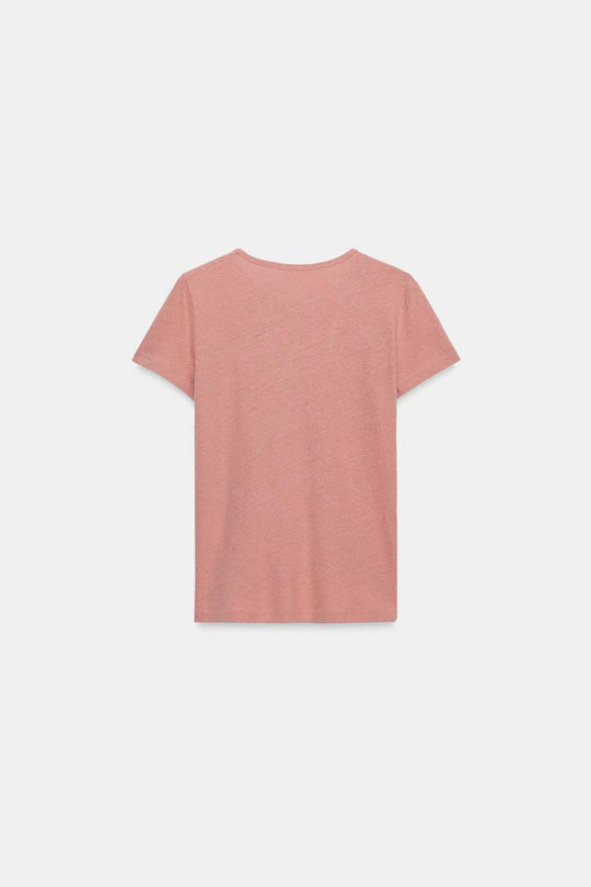 T-SHIRT MANCHES COURTES AVEC LIN