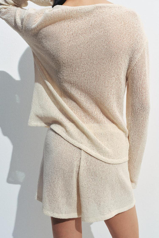 SHORT RUSTIQUE À RAYURES