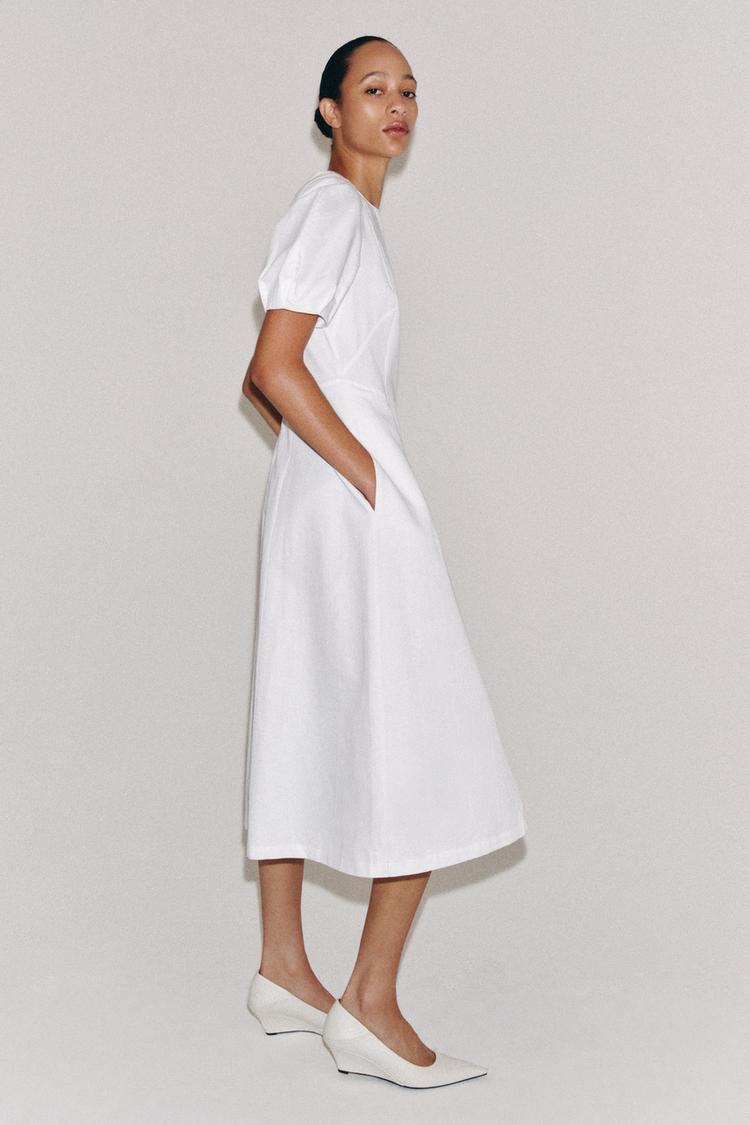 ROBE MI-LONGUE AVEC LIN ZW COLLECTION