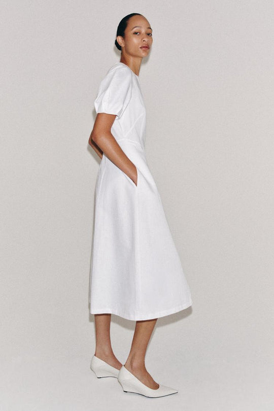 ROBE MI-LONGUE AVEC LIN ZW COLLECTION