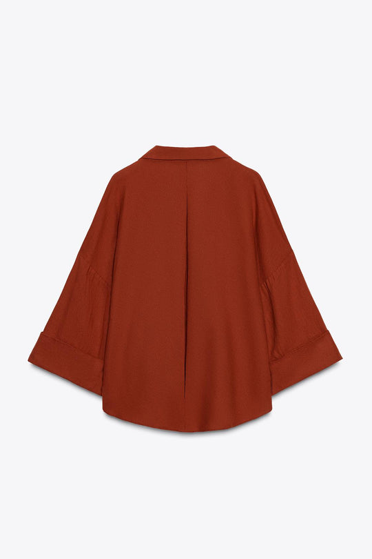CHEMISE MANCHE LARGE AVEC LIN