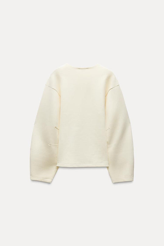 Sweat interlock ajusté - écru