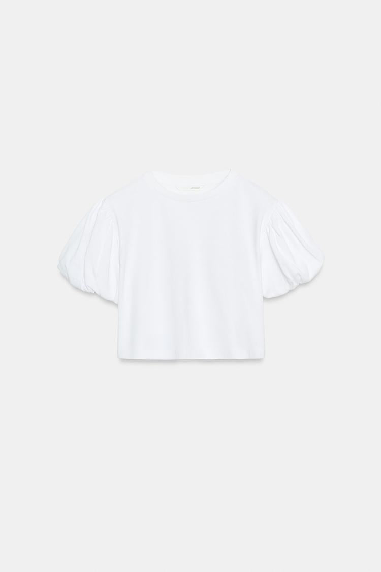 T-SHIRT COURT À MANCHES AMPLES