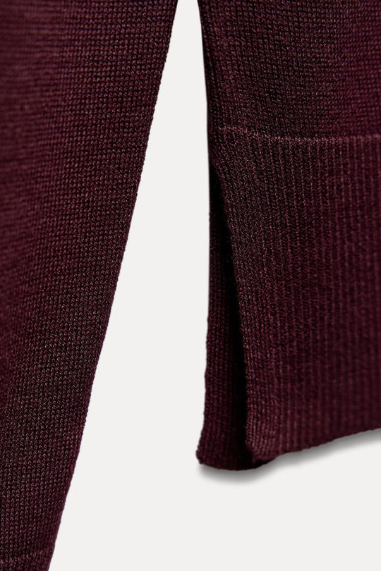 Pull basique en maille fine - Vert huile