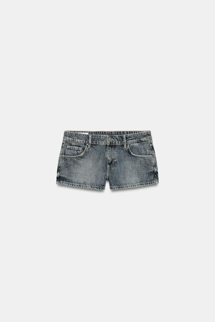 MINI SHORT EN JEAN TRF À CLOUS
