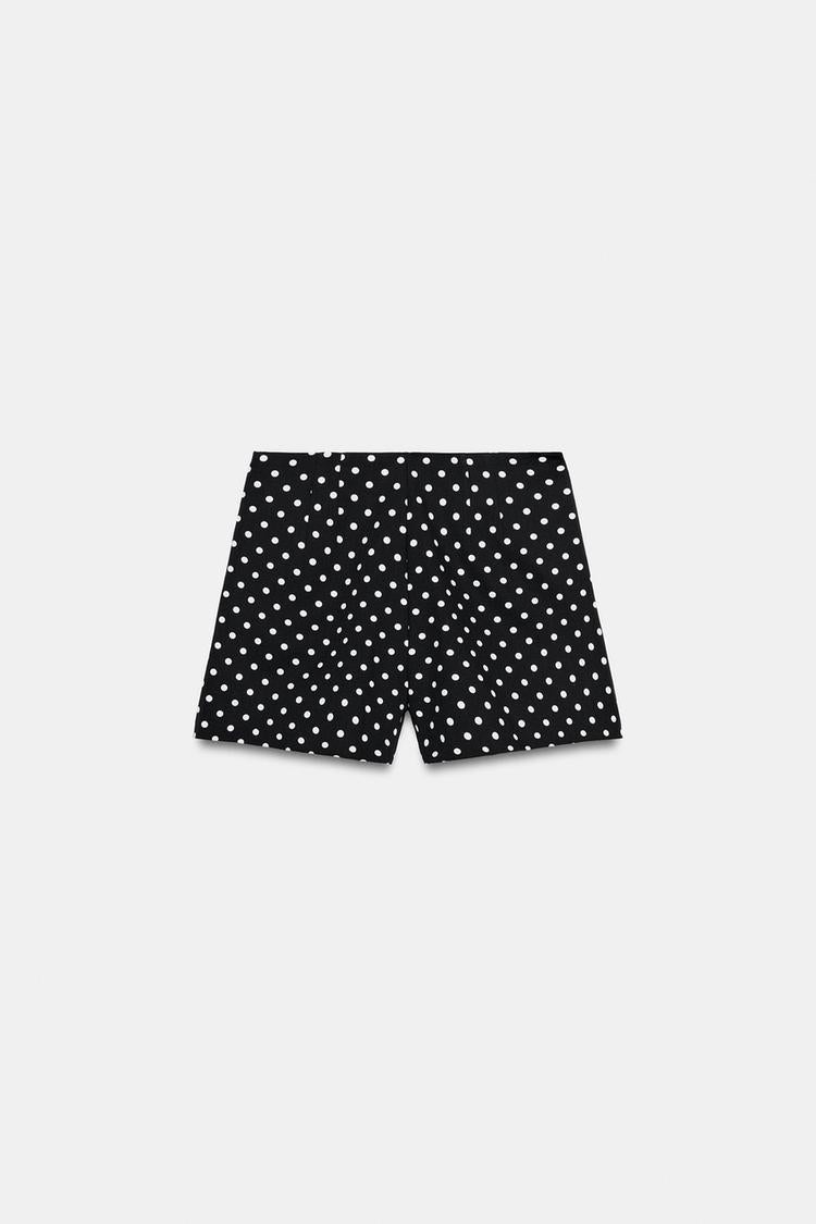 SHORT TAILLE HAUTE À POIS