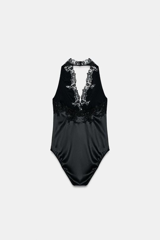 BODY HALTER SATINÉ DENTELLE ZW COLLECTION