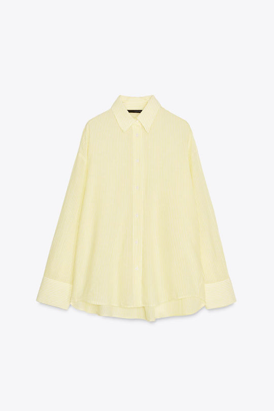 CHEMISE OVERSIZE GAZE RAYURES