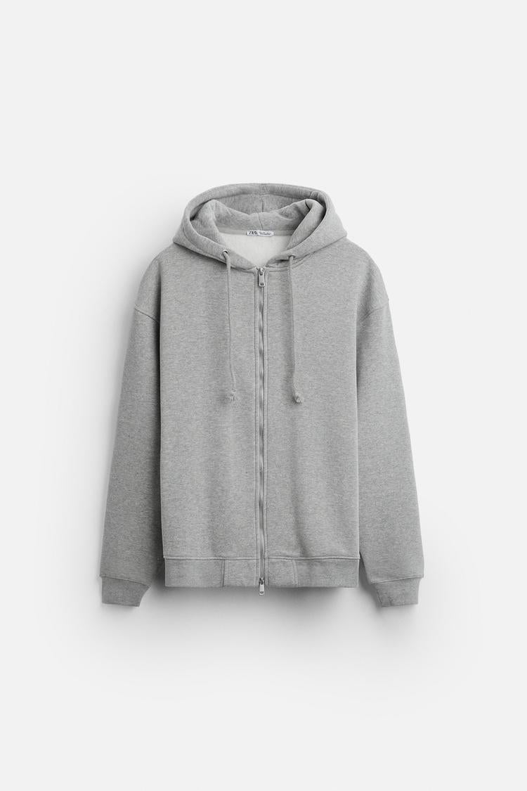 Sweat à capuche zip - Blanc Cassé