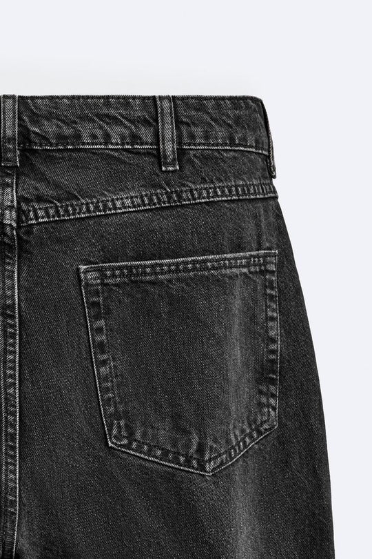 Jean flare fit zippé - Noir