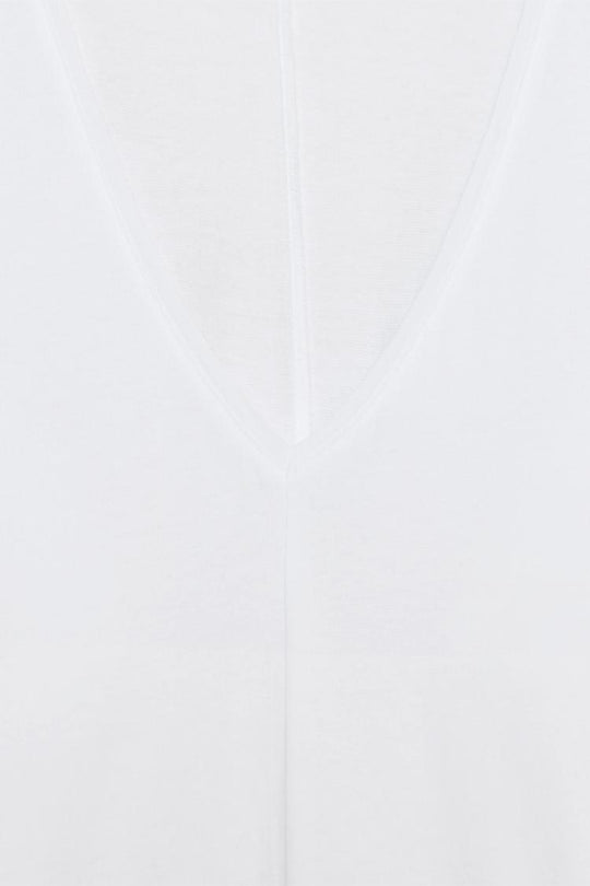 T-SHIRT EN COTON COL EN V