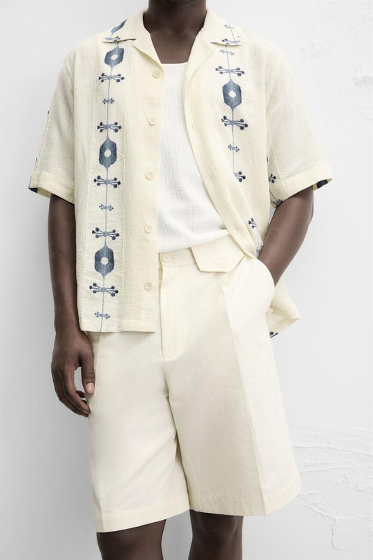 CHEMISE JACQUARD CONTRASTE