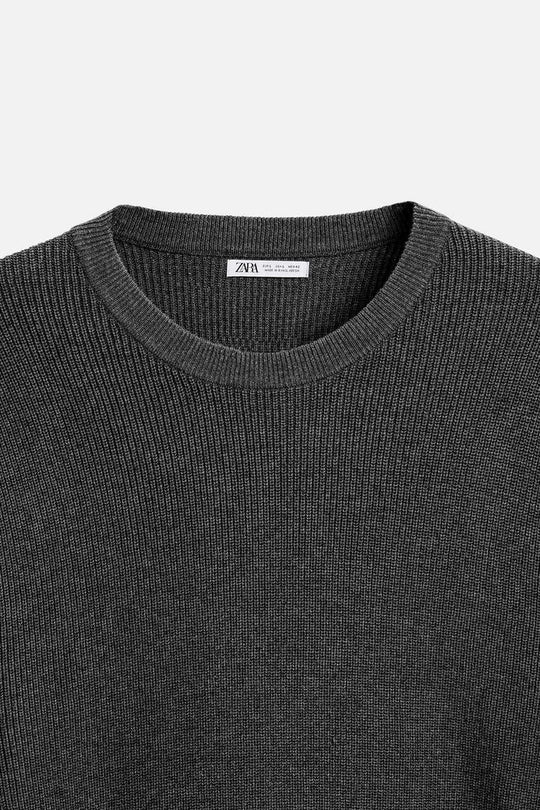 Pull en Maille perlée - Bleu Moyen