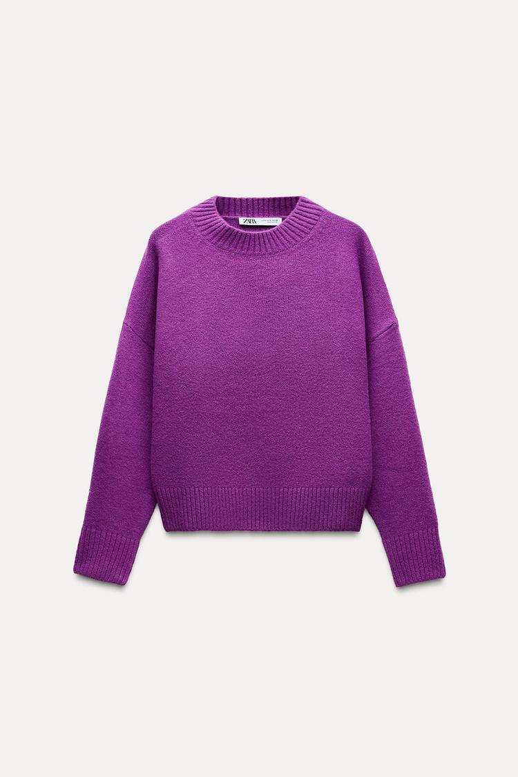 Pull doux en maille unie - écru