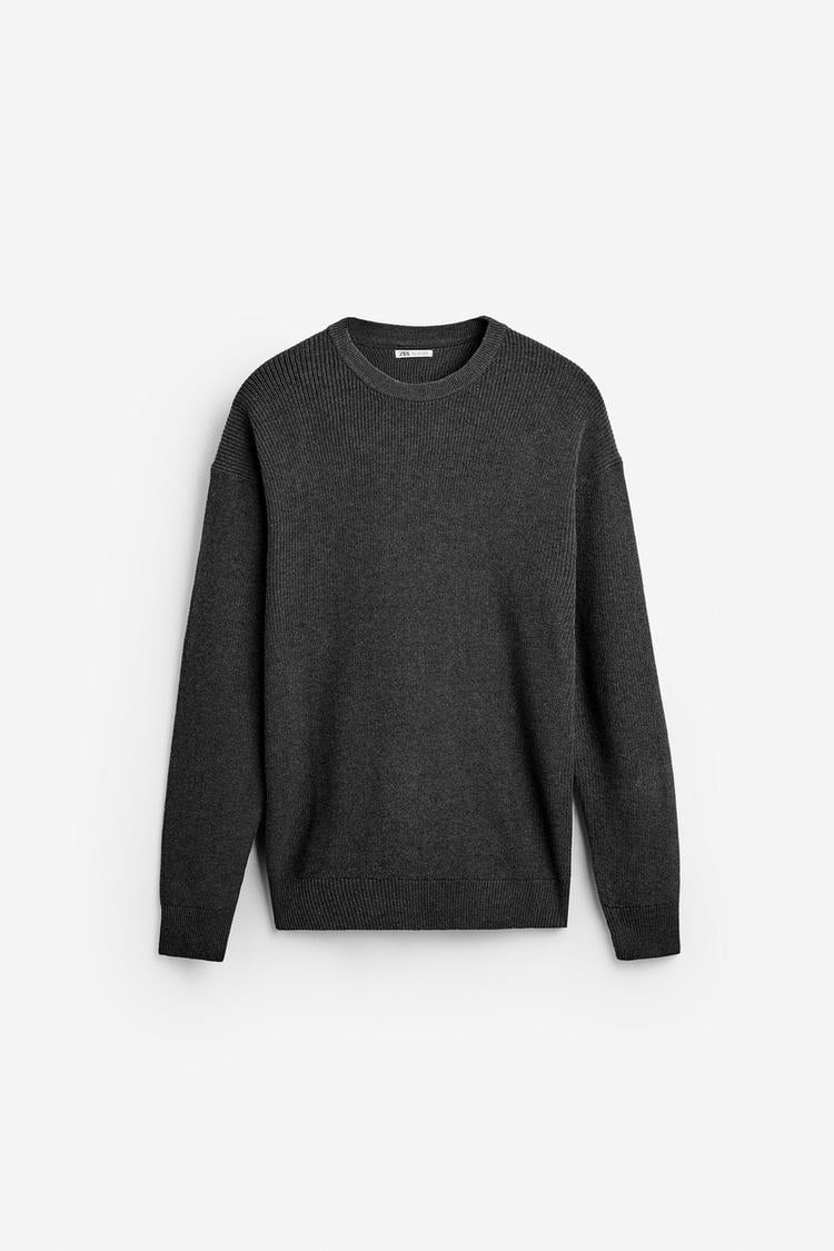 Pull en Maille perlée - Bleu Moyen