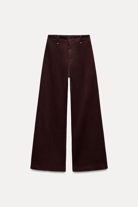 Jean coupe droite large et taille haute - Noir