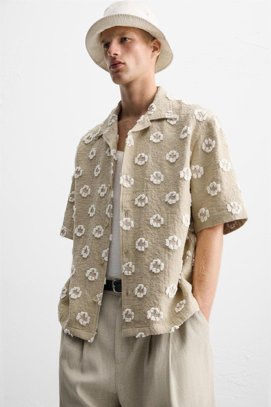 CHEMISE JACQUARD TEXTURÉ