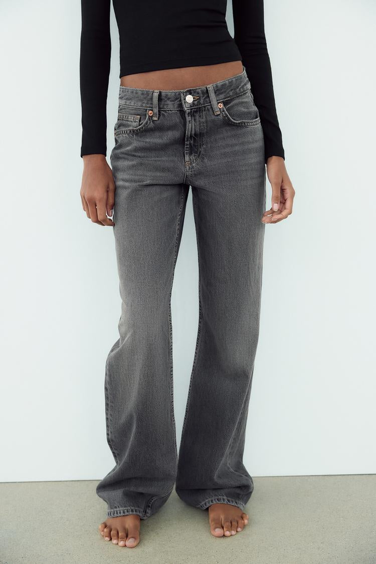 Jean trf wide leg taille normale - Bleu nuit