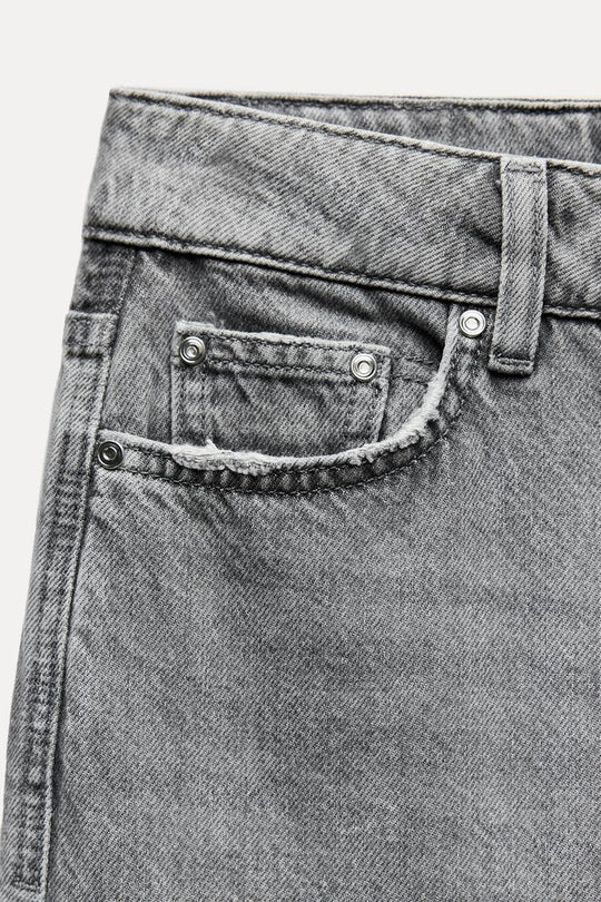 Jean z1975 à coupe large et taille haute - Bleu Moyen