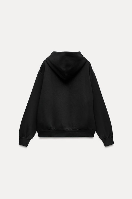 Sweat à capuche avec poches - Noir