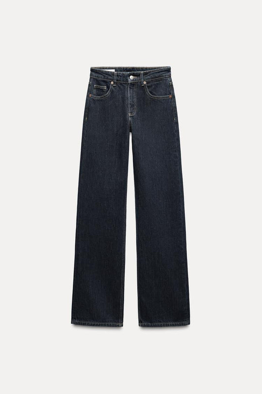 Jean trf wide leg taille normale - Gris anthracite
