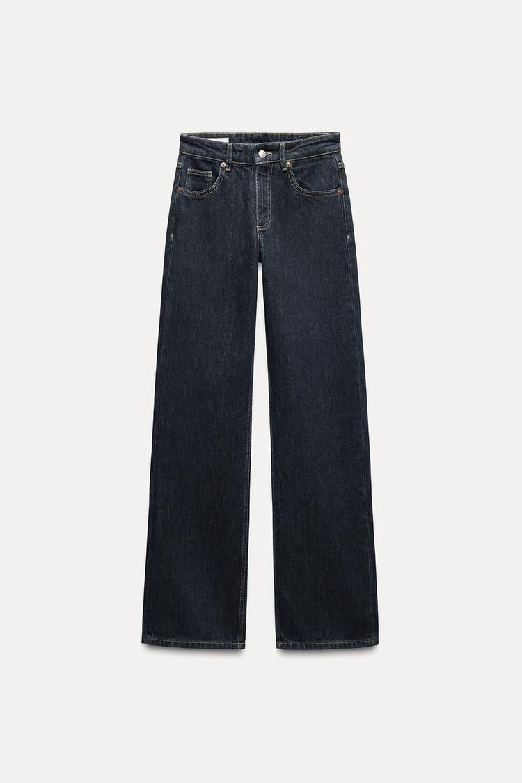 Jean trf wide leg taille normale - Noir
