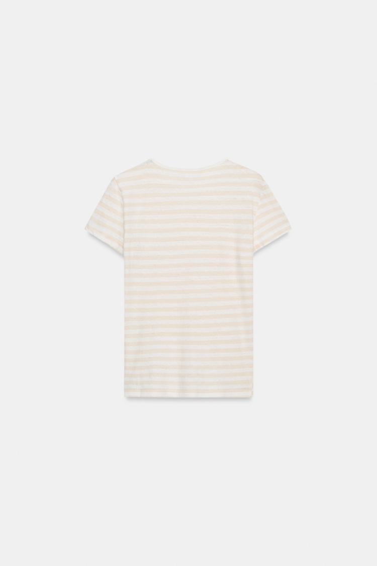 T-SHIRT MANCHES COURTES AVEC LIN