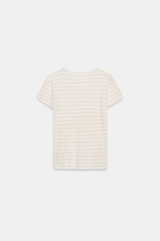 T-SHIRT MANCHES COURTES AVEC LIN