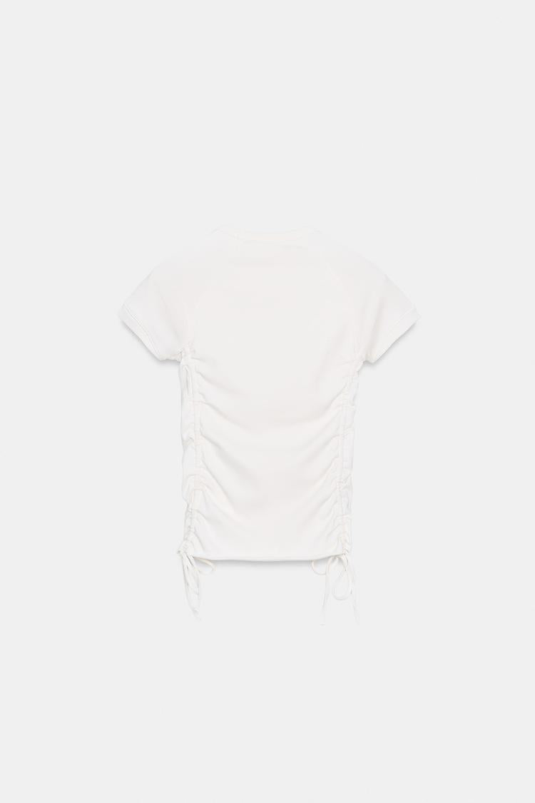 T-SHIRT FRONCÉ RÉGLABLE