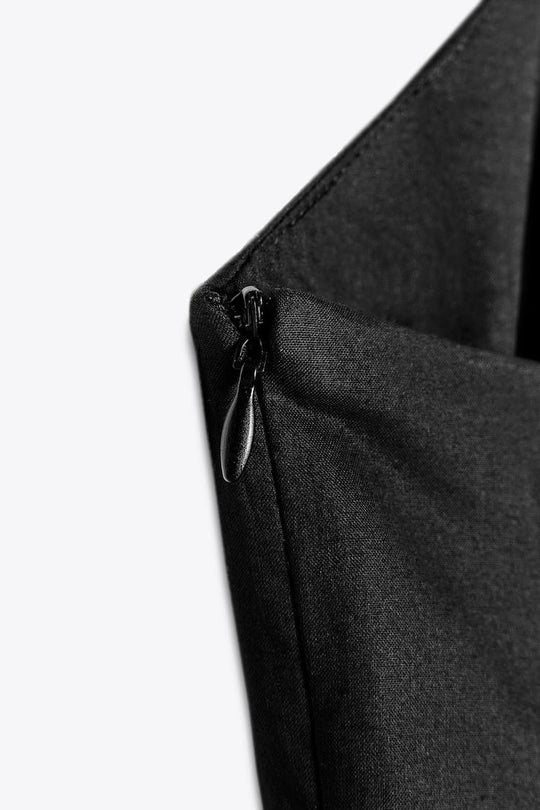 Robe courte en popeline zw collection - Noir