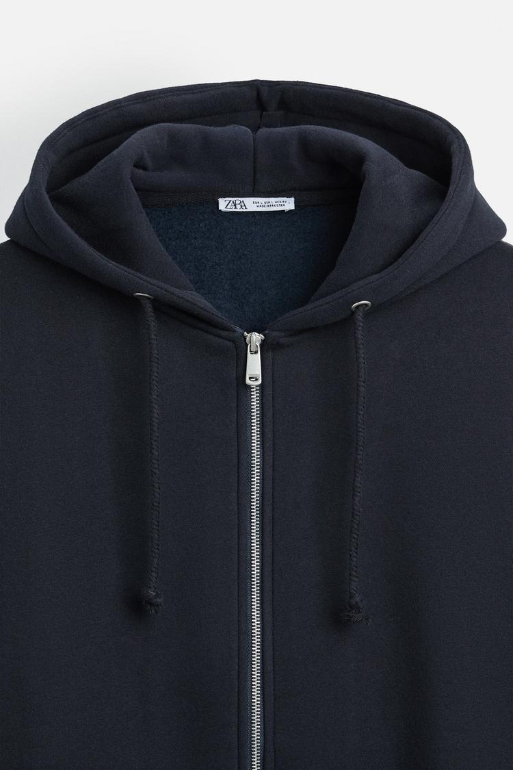 Sweat à capuche zip - Noir