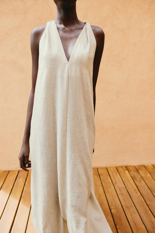 ROBE MI-LONGUE RUSTIQUE ET AMPLE