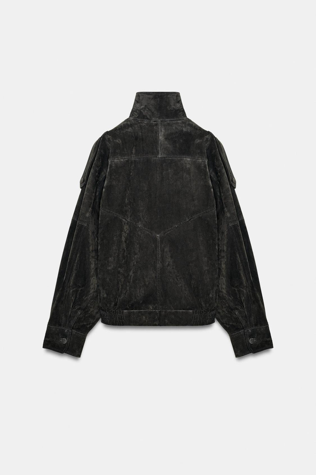 BLOUSON DE MOTARD 100% CUIT DAIM BOUTONS REVÊTUS