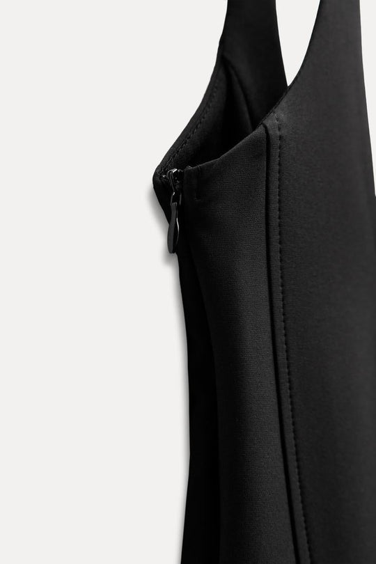 Robe style corset a plis- Gris