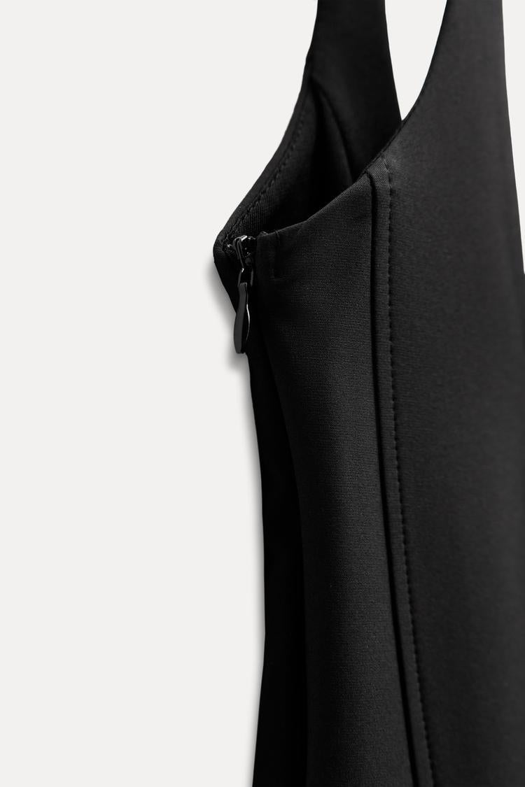 Robe style corset a plis - Noir