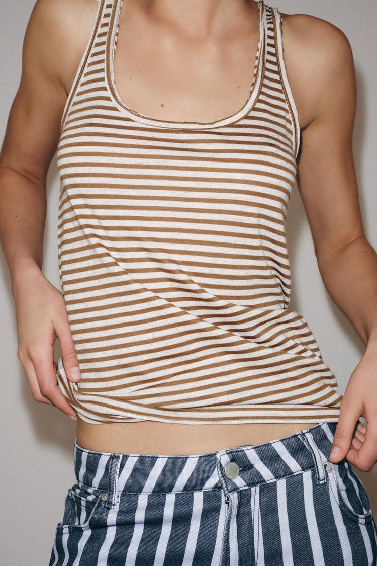 T-SHIRT RUSTIQUE À RAYURES