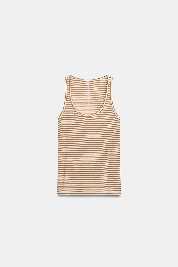 T-SHIRT RUSTIQUE À RAYURES