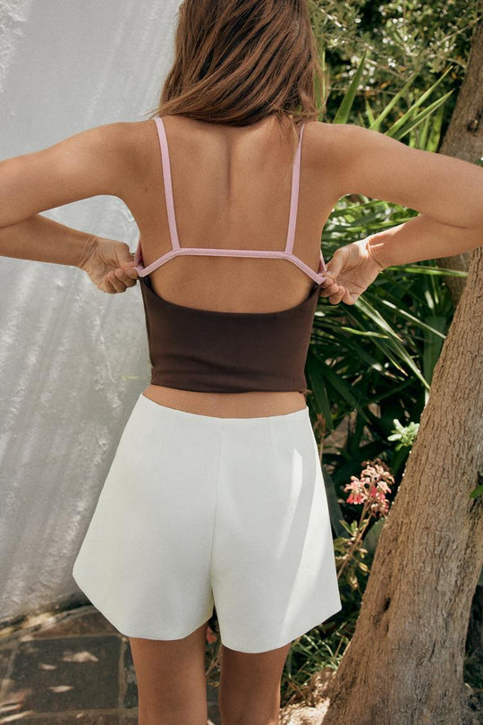 SHORT TAILLE HAUTE À POIS