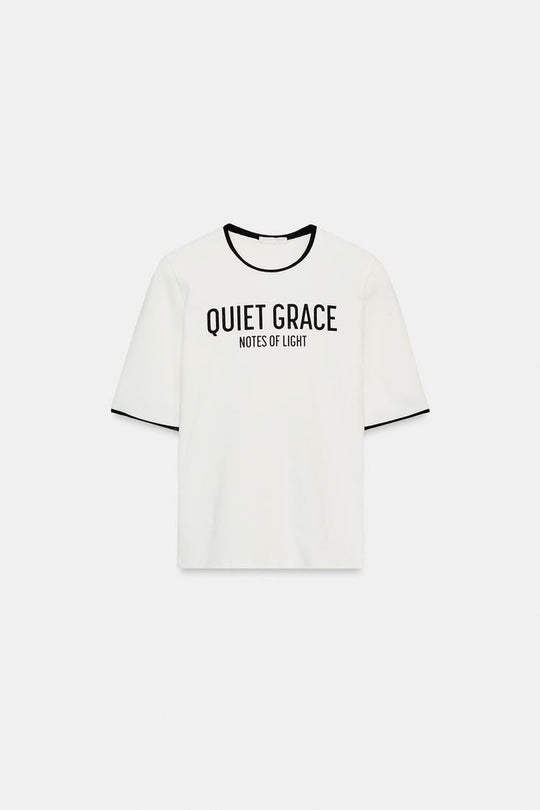 T-SHIRT INSCRIPTION LISERES CONTRASTANTS