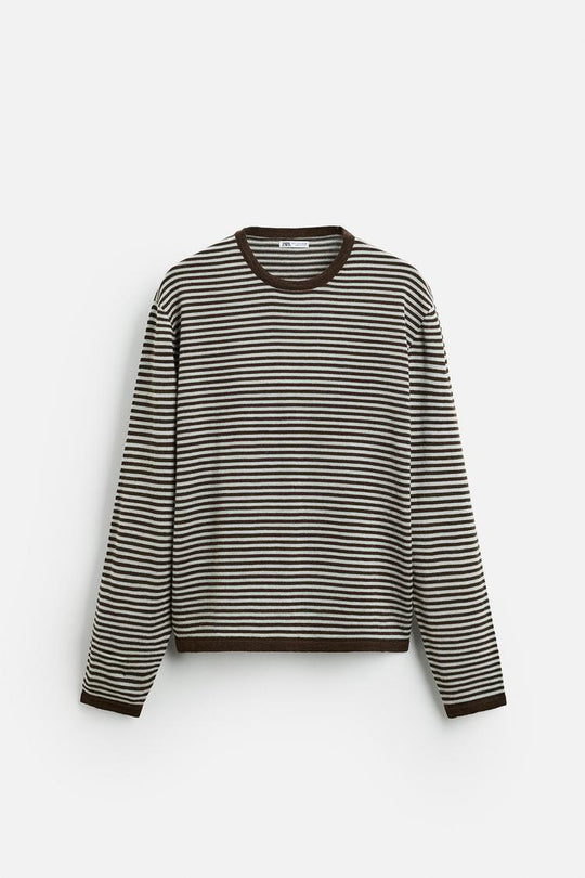 Pull en jacquard à rayures